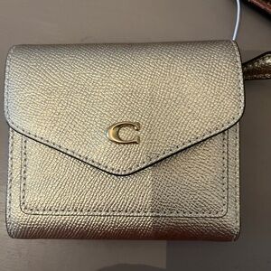 New Coach Metallic Gold Wallet